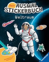 Vorderes Coverbild Mein Ausmalstickerbuch - Weltraum