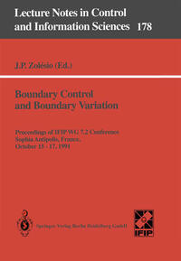 Vorderes Coverbild Boundary Control and Boundary Variation