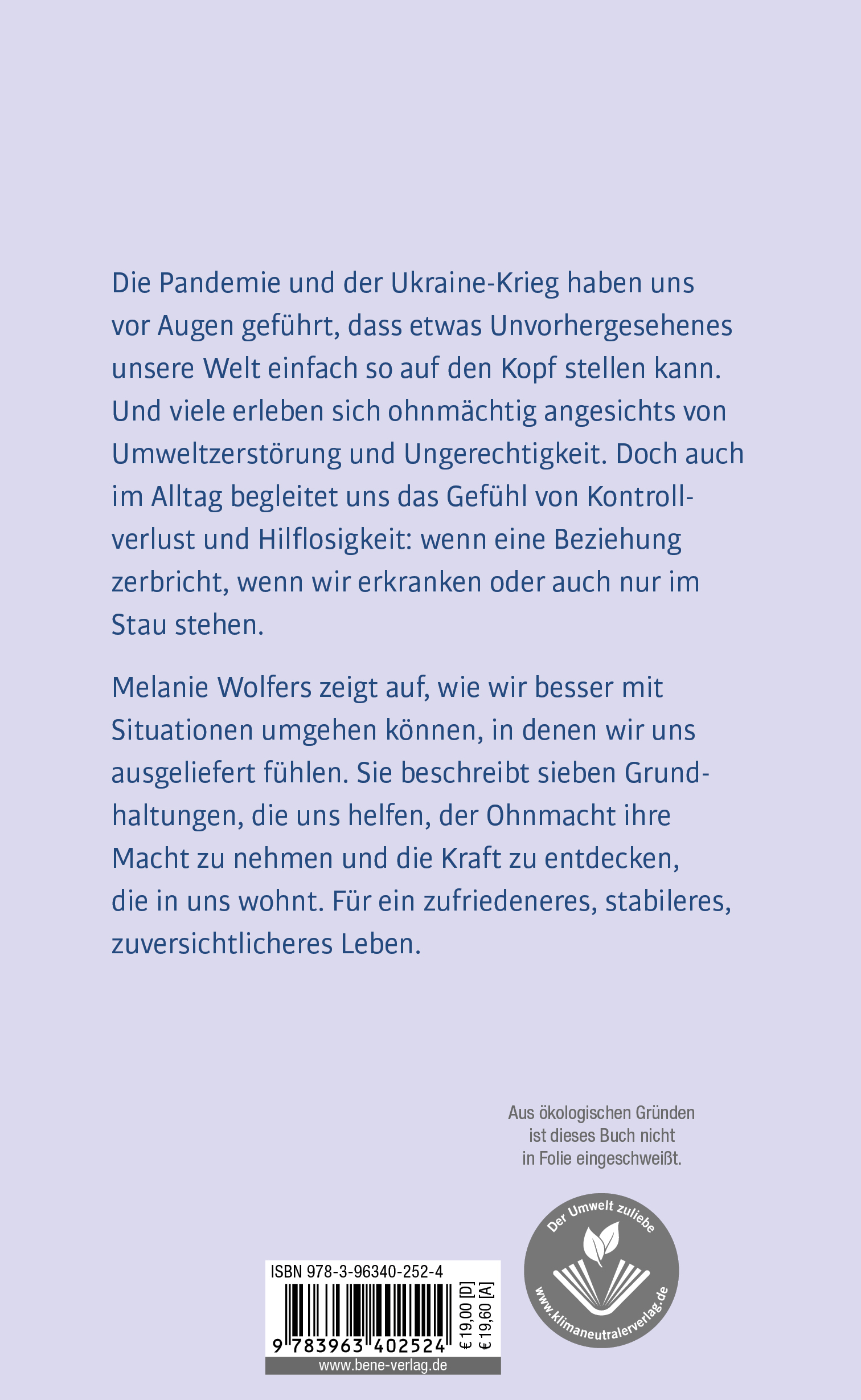 Rückseitencover Nimm der Ohnmacht ihre Macht