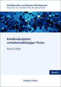 Vorderes Coverbild Kundenakzeptanz verhaltensabhängiger Preise