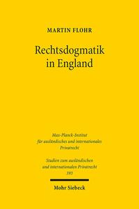 Vorderes Coverbild Rechtsdogmatik in England