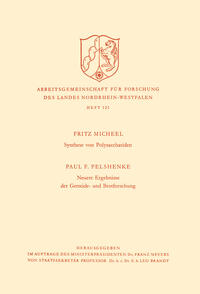 Vorderes Coverbild Synthese von Polysacchariden. Neuere Ergebnisse der Getreide- und Brotforschung