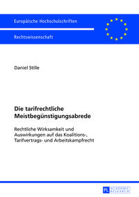 Vorderes Coverbild Die tarifrechtliche Meistbegünstigungsabrede