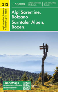 Vorderes Coverbild Sarntaler Alpen, Bozen, Wander - Radkarte 1 : 50 000