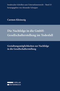 Vorderes Coverbild Die Nachfolge in die GmbH-Gesellschafterstellung im Todesfall