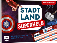 Vorderes Coverbild Stadt, Land, Superheld – Der Spieleklassiker für alle Marvel-Fans
