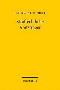 Vorderes Coverbild Strafrechtliche Amtsträger