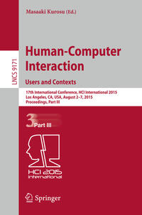Vorderes Coverbild Human-Computer Interaction: Users and Contexts