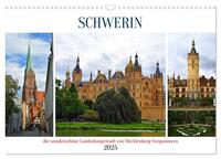 Vorderes Coverbild SCHWERIN, die wunderschöne Landeshauptstadt von Mecklenburg-Vorpommern (Wandkalender 2025 DIN A3 quer), CALVENDO Monatskalender