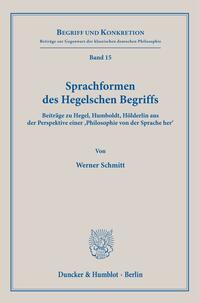 Vorderes Coverbild Sprachformen des Hegelschen Begriffs