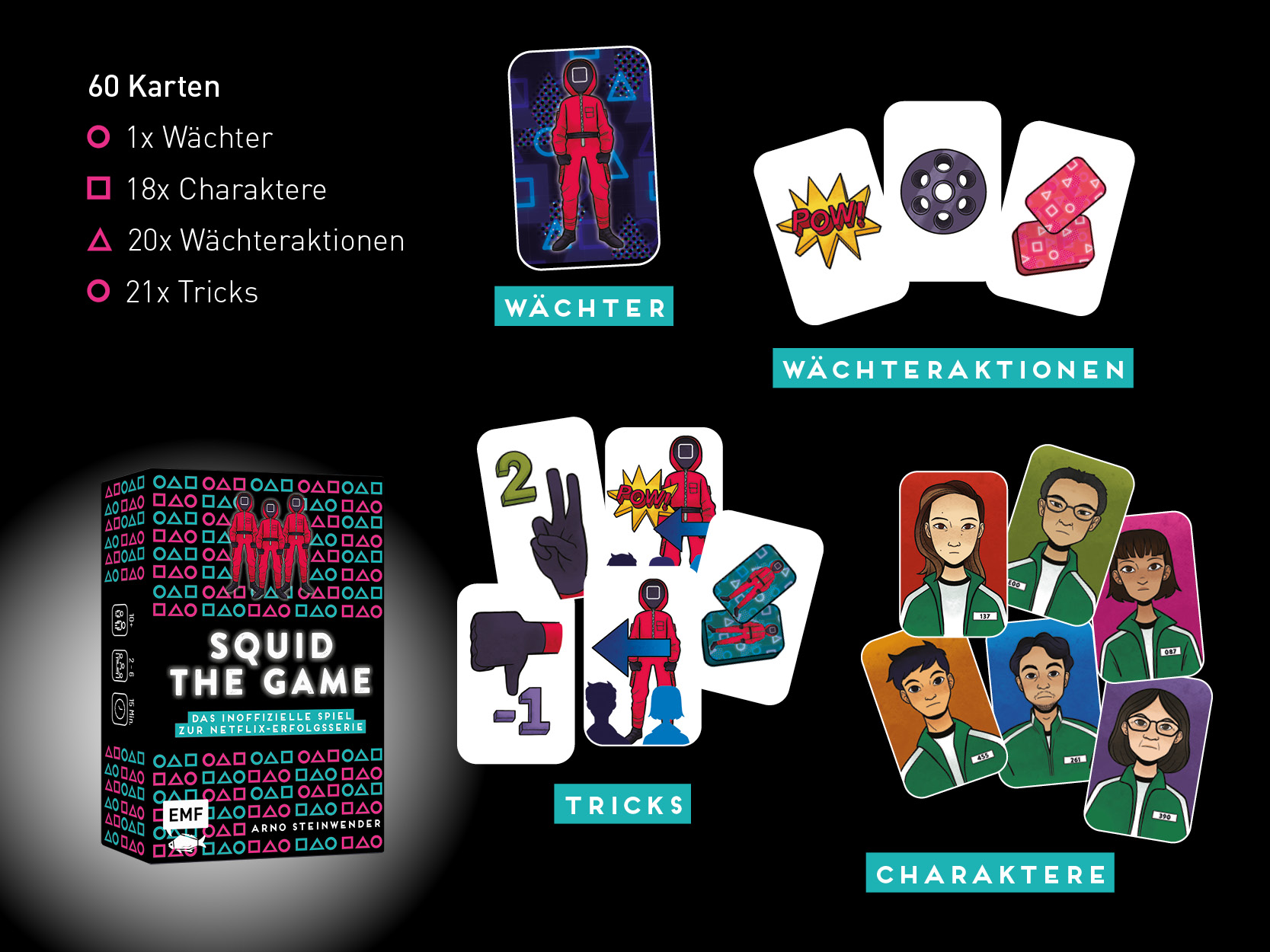 Beispielinhalt (Bild) Kartenspiel: Squid – The Game – Das inoffizielle Spiel zur Netflix-Erfolgsserie!