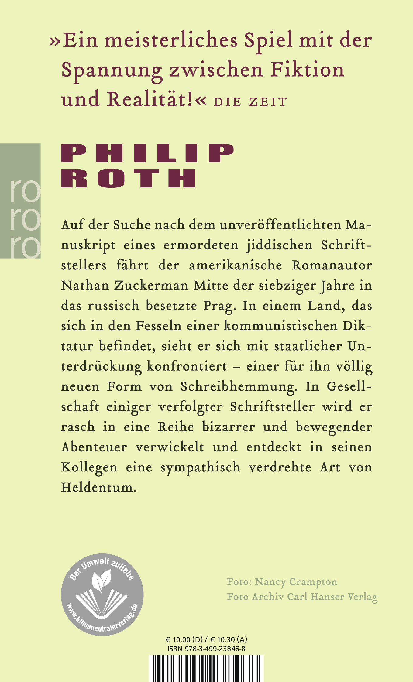 Rückseitencover Die Prager Orgie