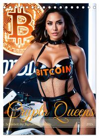 Vorderes Coverbild Crypto Queens: Schönheit der Digitalen Revolution (Tischkalender 2025 DIN A5 hoch), CALVENDO Monatskalender