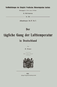 Vorderes Coverbild Der tägliche Gang der Lufttemperatur in Deutschland