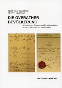 Vorderes Coverbild Die Overather Bevölkerung in Namens-, Steuer- und Einwohnerlisten vom 15. bis zum 20. Jahrhundert