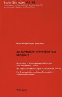 Vorderes Coverbild 32 e Symposium International FESF Strasbourg