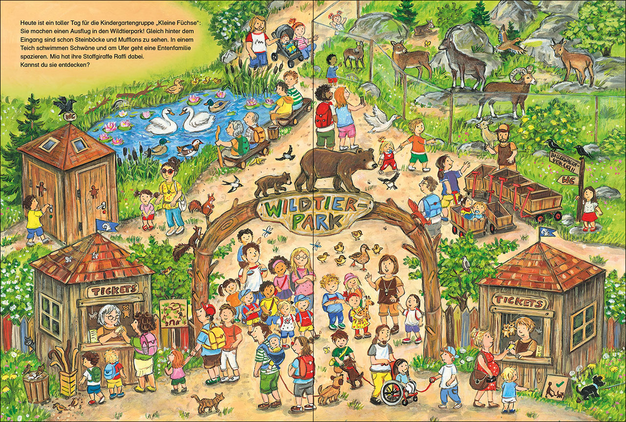 Beispielinhalt (Bild) Viel los im Wildpark!