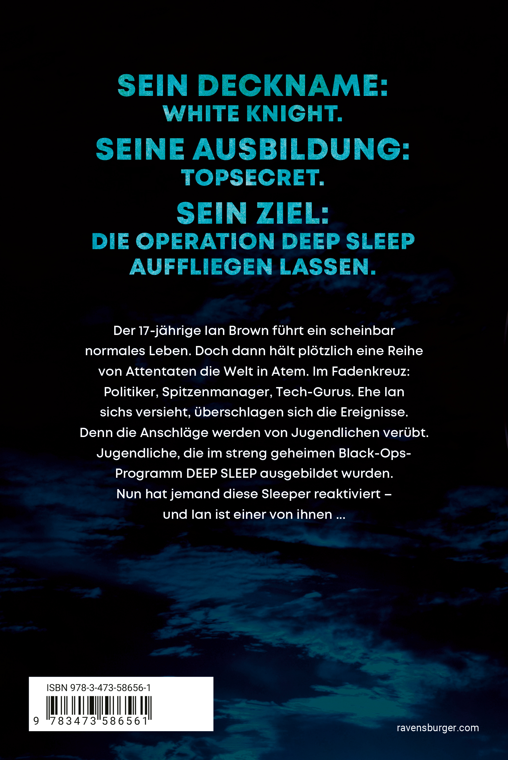 Rückseitencover Deep Sleep, Band 1 - Codename: White Knight