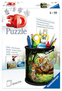 Vorderes Coverbild 3D Puzzle Stiftehalter Raubkatzen