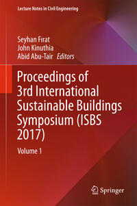 Vorderes Coverbild Proceedings of 3rd International Sustainable Buildings Symposium (ISBS 2017)