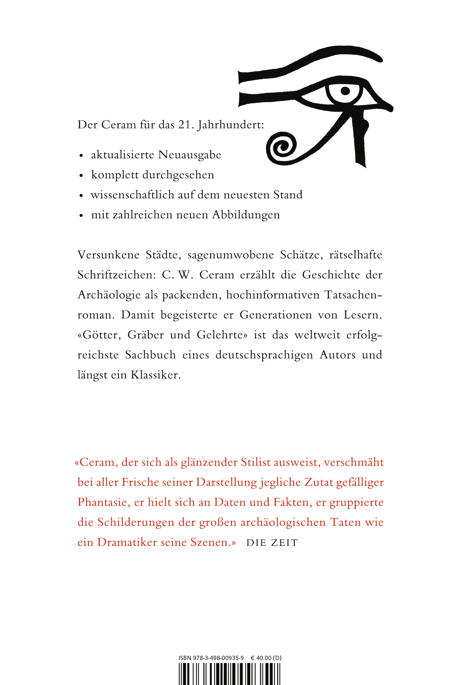 Rückseitencover Götter, Gräber und Gelehrte
