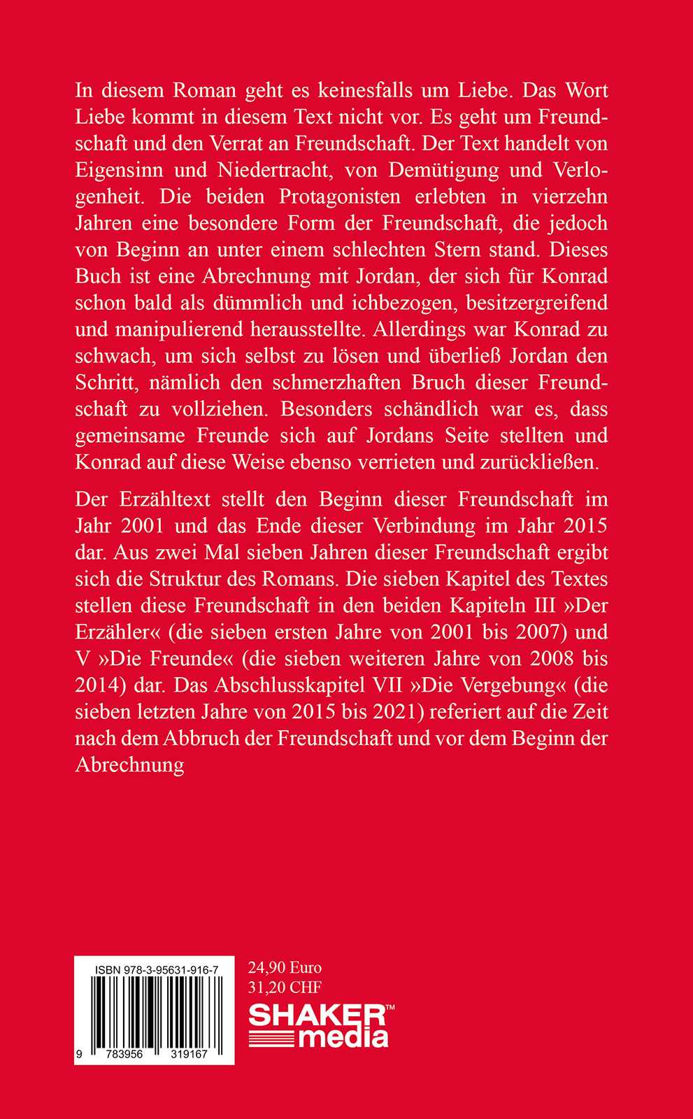 Rückseitencover JORDAN oder Der Verrat der Freundschaft