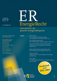 Vorderes Coverbild ER EnergieRecht - Sonderheft 1.14