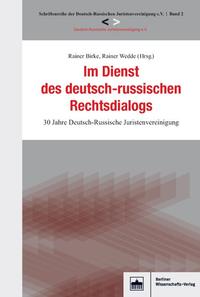 Vorderes Coverbild Im Dienst des deutsch-russischen Rechtsdialogs