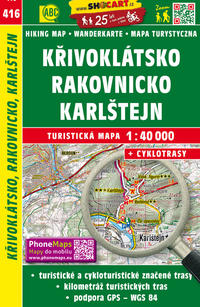 Vorderes Coverbild Krivoklátsko, Rakovnicko, Karlštejn / Pürglitz, Rakonitz, Karlstein (Wander - Radkarte 1:40.000)
