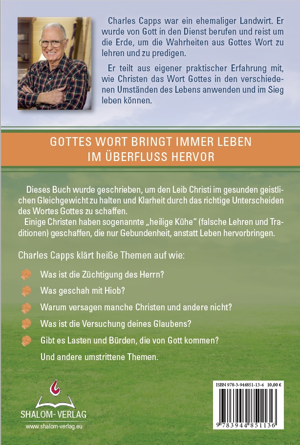 Rückseitencover Schlachte die heiligen Kühe der Irrlehren