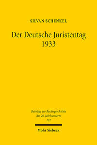 Vorderes Coverbild Der Deutsche Juristentag 1933
