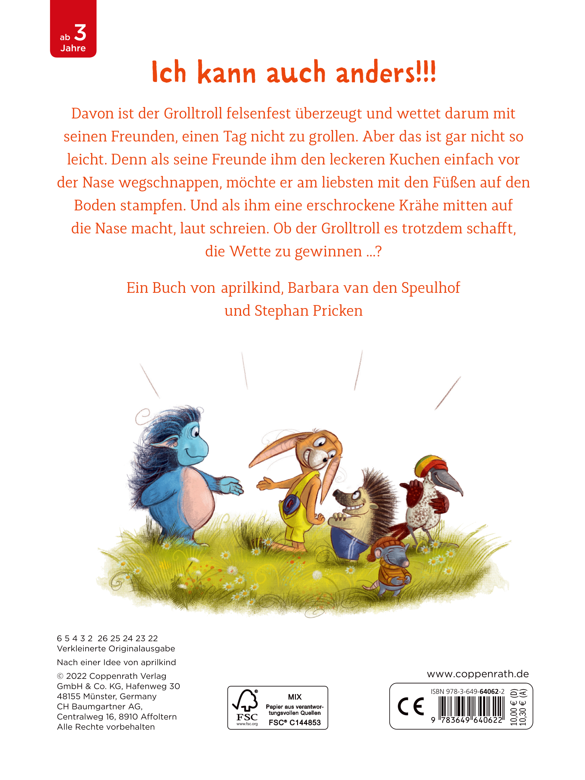 Rückseitencover Der Grolltroll ... grollt heut nicht!? (Pappbilderbuch)