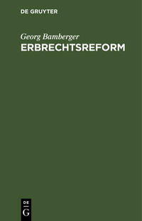 Vorderes Coverbild Erbrechtsreform