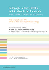 Vorderes Coverbild Pädagogik und Geschlechterverhältnisse in der Pandemie
