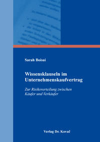 Vorderes Coverbild Wissensklauseln im Unternehmenskaufvertrag