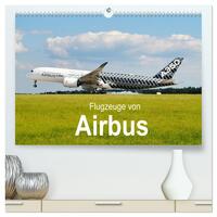 Vorderes Coverbild Flugzeuge von Airbus (hochwertiger Premium Wandkalender 2025 DIN A2 quer), Kunstdruck in Hochglanz