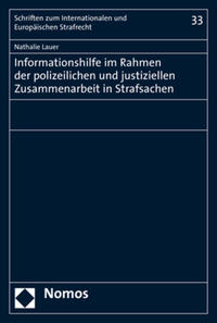 Vorderes Coverbild Informationshilfe im Rahmen der polizeilichen und justiziellen Zusammenarbeit in Strafsachen