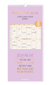 Vorderes Coverbild Familienplaner 2026 Einer für alle