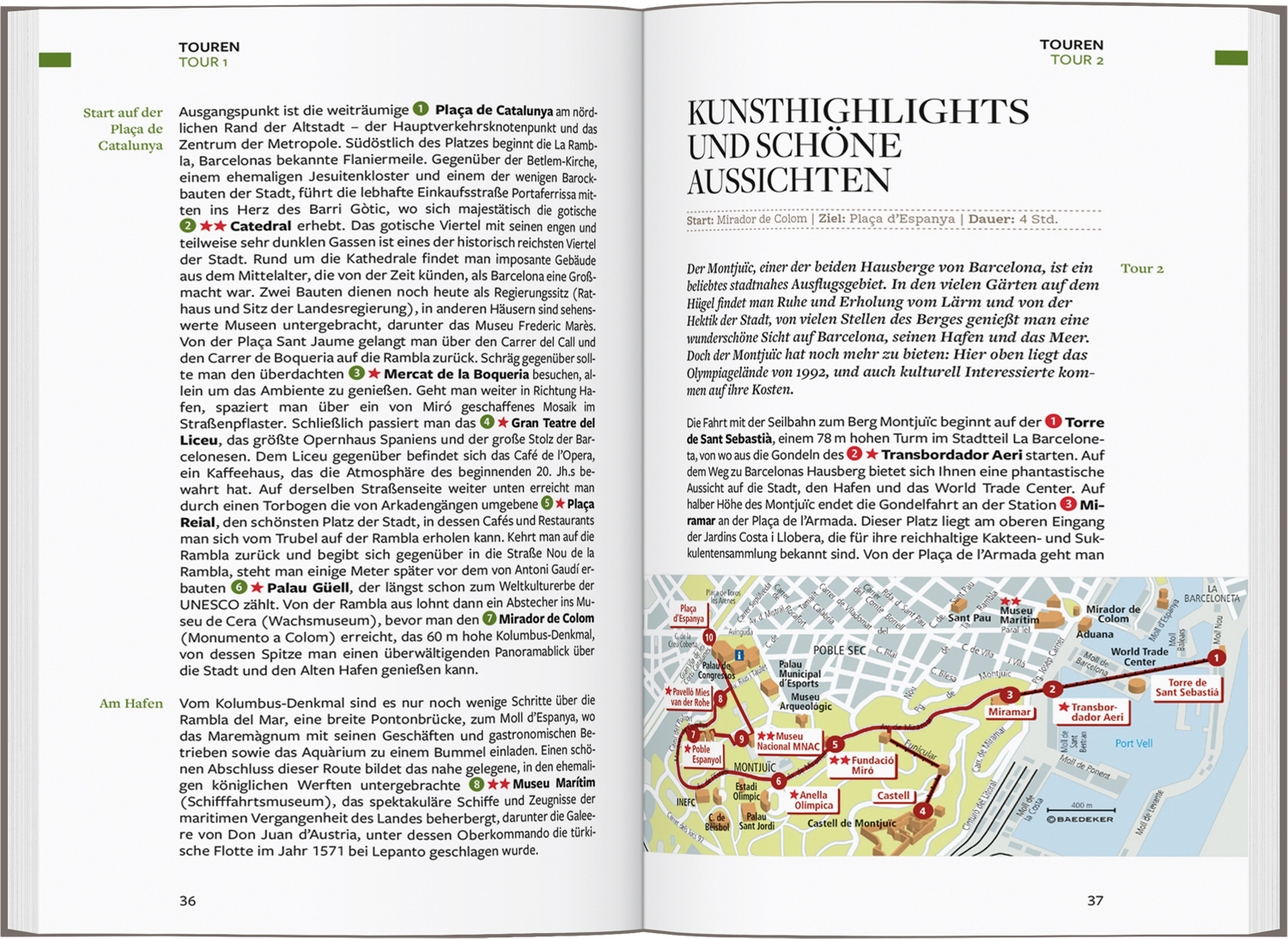 Beispielinhalt (Bild) Baedeker Reiseführer Barcelona