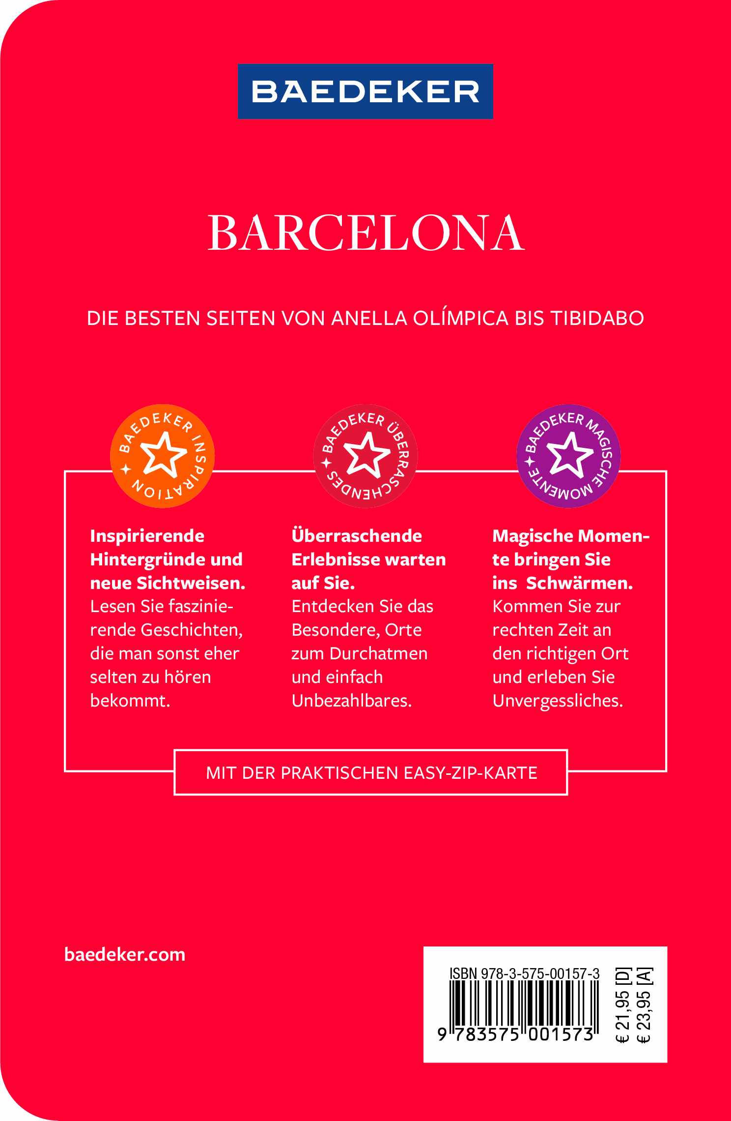 Rückseitencover Baedeker Reiseführer Barcelona