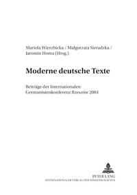 Vorderes Coverbild Moderne deutsche Texte
