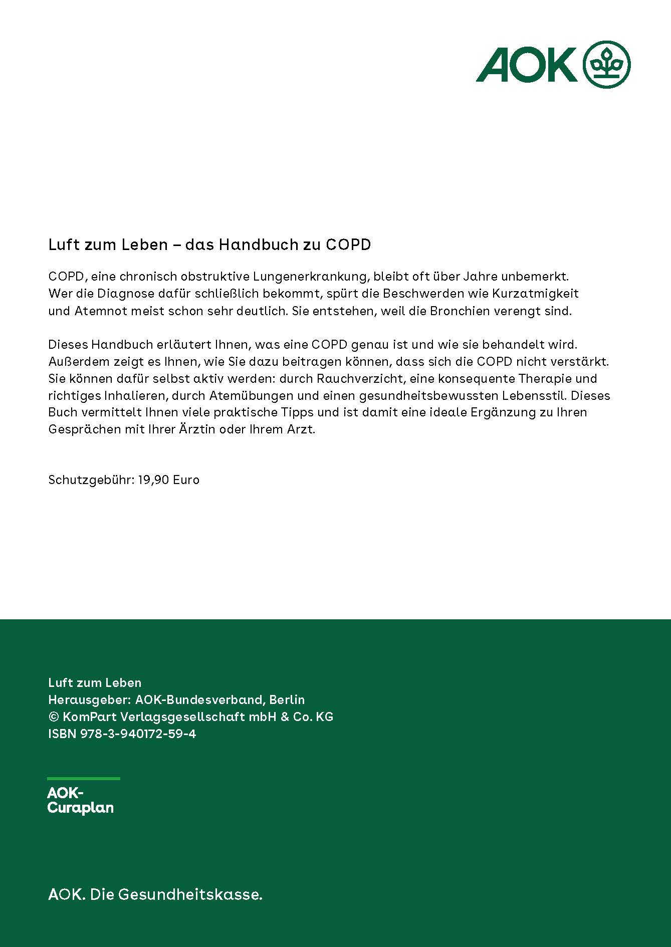 Rückseitencover Luft zum Leben