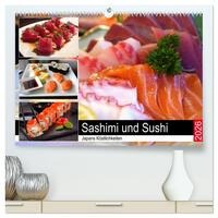 Vorderes Coverbild Sashimi und Sushi. Japans Köstlichkeiten (hochwertiger Premium Wandkalender 2026 DIN A2 quer), Kunstdruck in Hochglanz