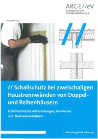 Vorderes Coverbild Schallschutz bei zweischaligen Haustrennwänden von Doppel- und Reihenhäusern
