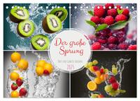 Vorderes Coverbild Der große Sprung - Obst und Gemüse tauchen (Tischkalender 2025 DIN A5 quer), CALVENDO Monatskalender