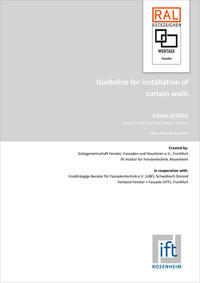 Vorderes Coverbild Guideline for installation of curtain walls