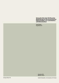 Vorderes Coverbild Versuche über den Einfluss der Rissbildung auf die dynamischen Eigenschaften von Leichtbeton- und Betonbalken