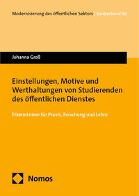 Vorderes Coverbild Einstellungen, Motive und Werthaltungen von Studierenden des öffentlichen Dienstes