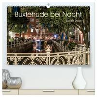 Vorderes Coverbild Buxtehude bei Nacht (hochwertiger Premium Wandkalender 2025 DIN A2 quer), Kunstdruck in Hochglanz