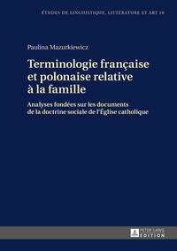 Vorderes Coverbild Terminologie française et polonaise relative à la famille